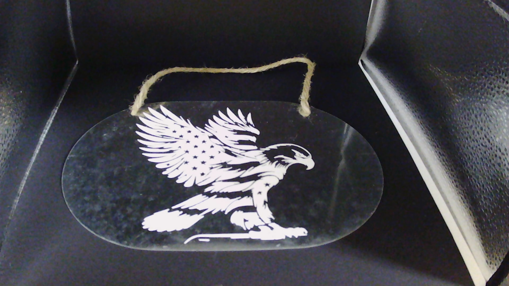 Metal sign with American Eagle